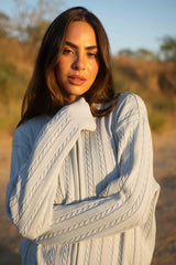 BABY BLUE KNIT PANTS