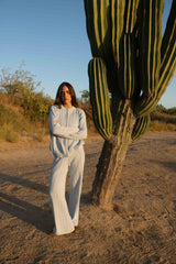 BABY BLUE KNIT PANTS