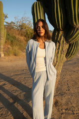 BABY BLUE KNIT PANTS